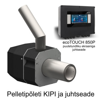 Pellet burner KIPI 6-26 kW and controller ecoTOUCH 850P