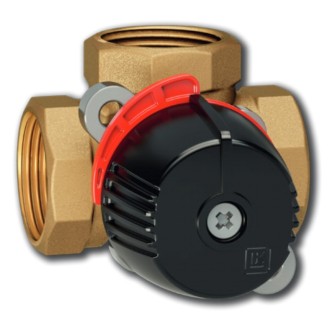 3-way valve 1" DN25, Kvs 6,3 , brass, LK 840 ThermoMix® 2.0