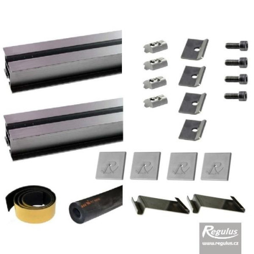 Mount and interconnection kits for flat plate solar panels