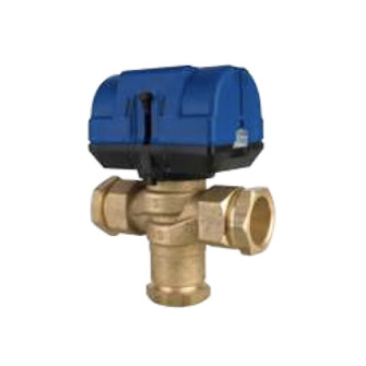 3-zone valve with copper pipe connection ∅28 with 230V actuator