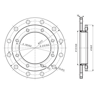 Flange 210/150 Dražice