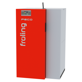 Fröling PECO 25 kW pellet boiler with vacuum filling system