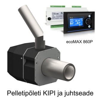 Pellettipoltin KIPI 8-36 kW ja ohjausyksikkö ecoMAX 860P