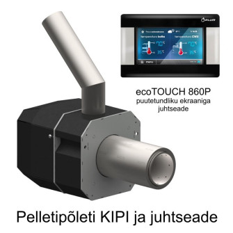 Pellettipoltin KIPI 8-36 kW ja ohjausyksikkö ecoTOUCH 860P