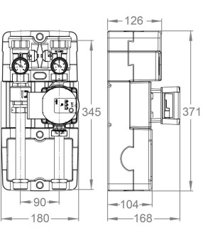 Pumppuryhmä 90 R, LK 862 (kiertopumppu Taco)