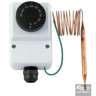 Encased adjustable capillary thermostat 0-90°C