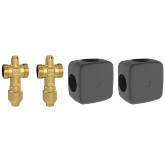 Frost-protection valve set with insulation LK 556 M 1¼" Kvs 70, male thread